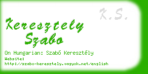 keresztely szabo business card